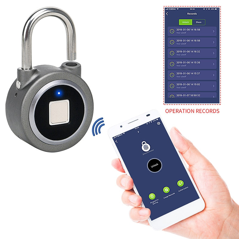 Smart lock Fingerprint Padlock